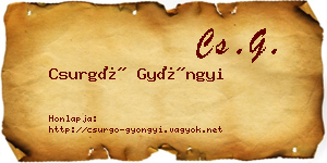 Csurgó Gyöngyi névjegykártya