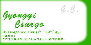 gyongyi csurgo business card