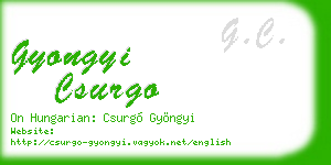 gyongyi csurgo business card
